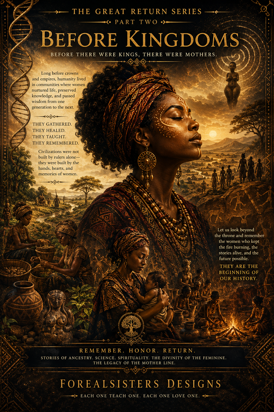 Sacred feminine art honoring ancestral mothers and the legacy of women before kingdoms — Forealsister Designs