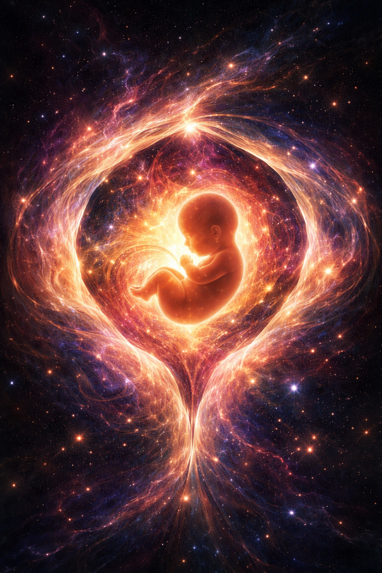 Cosmic womb of creation — sacred feminine and universe connection