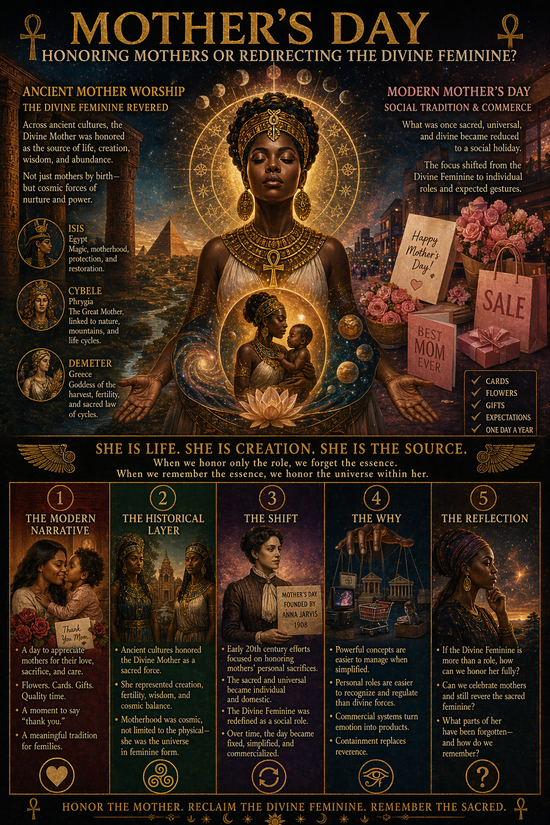 Honoring the Divine Feminine through time — from ancient goddess traditions to modern Mother's Day