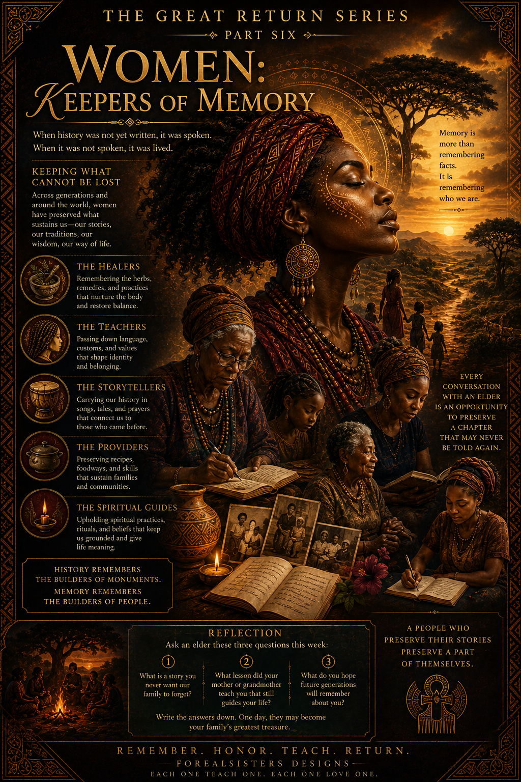 Women: Keepers of Memory — The Great Return Part Six by Forealsister Designs