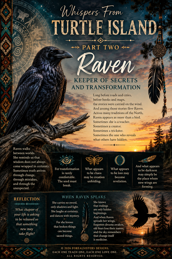 Raven keeper of secrets and transformation - Whispers From Turtle Island Part Two