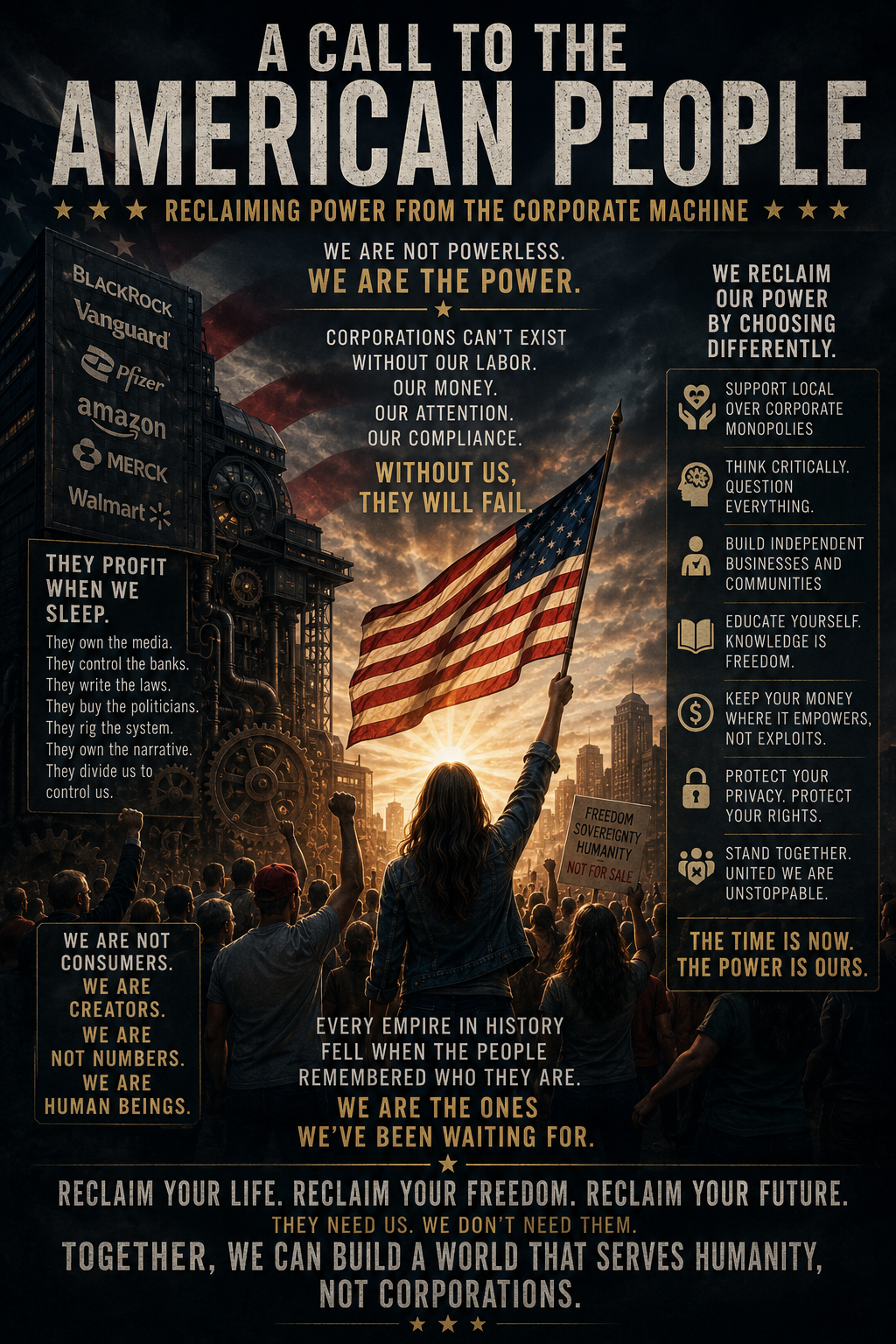 A Call to the American People: Reclaiming Power From the Corporate Machine