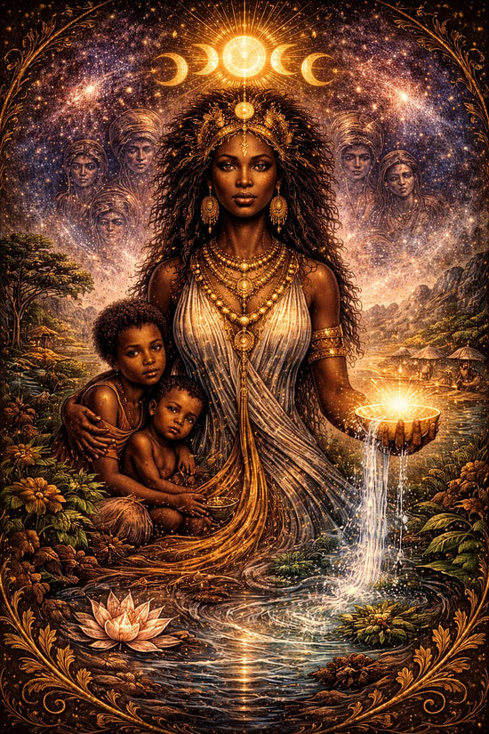Sacred woman representing the divine feminine in ancient spiritual traditions