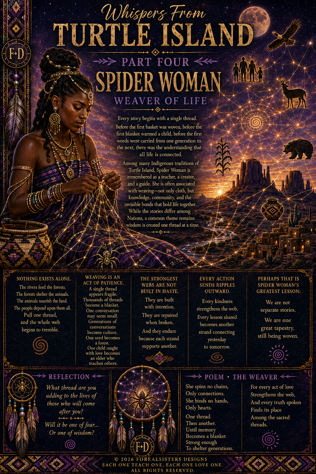 Spider Woman Weaver of Life — Whispers From Turtle Island Part Four by Forealsister Designs
