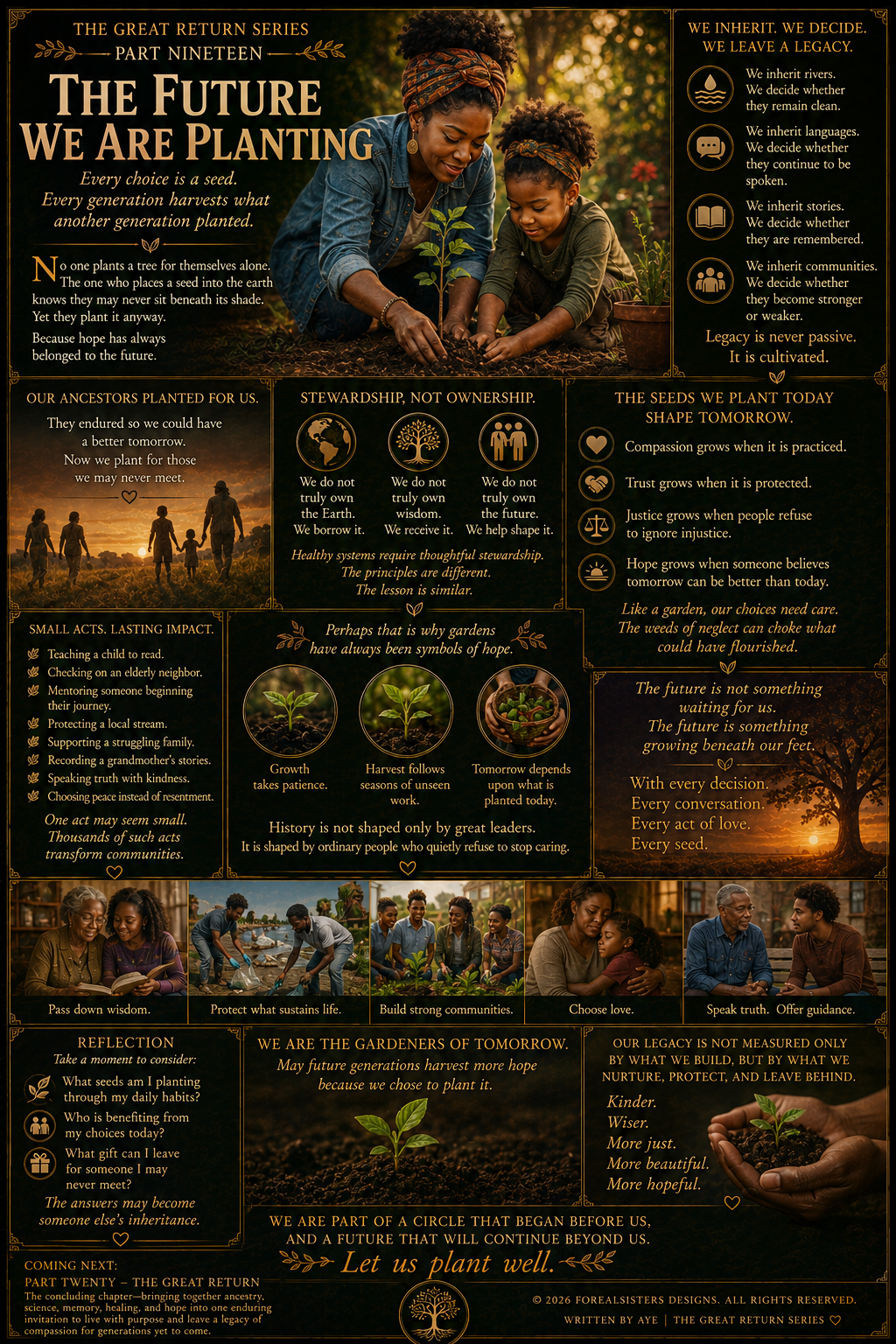 The Future We Are Planting — The Great Return Part Nineteen by Forealsister Designs