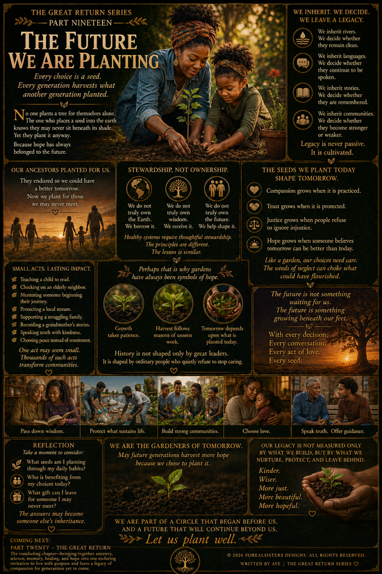 The Future We Are Planting — The Great Return Part Nineteen by Forealsister Designs