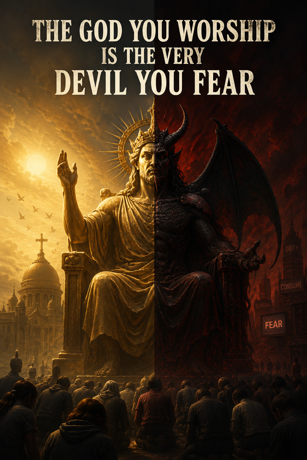 The God you worship, the Devil you fear