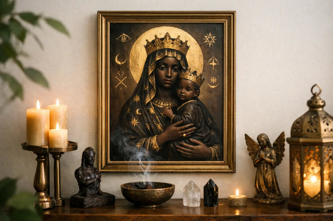 Black Madonna Wall Art for Sacred Spaces