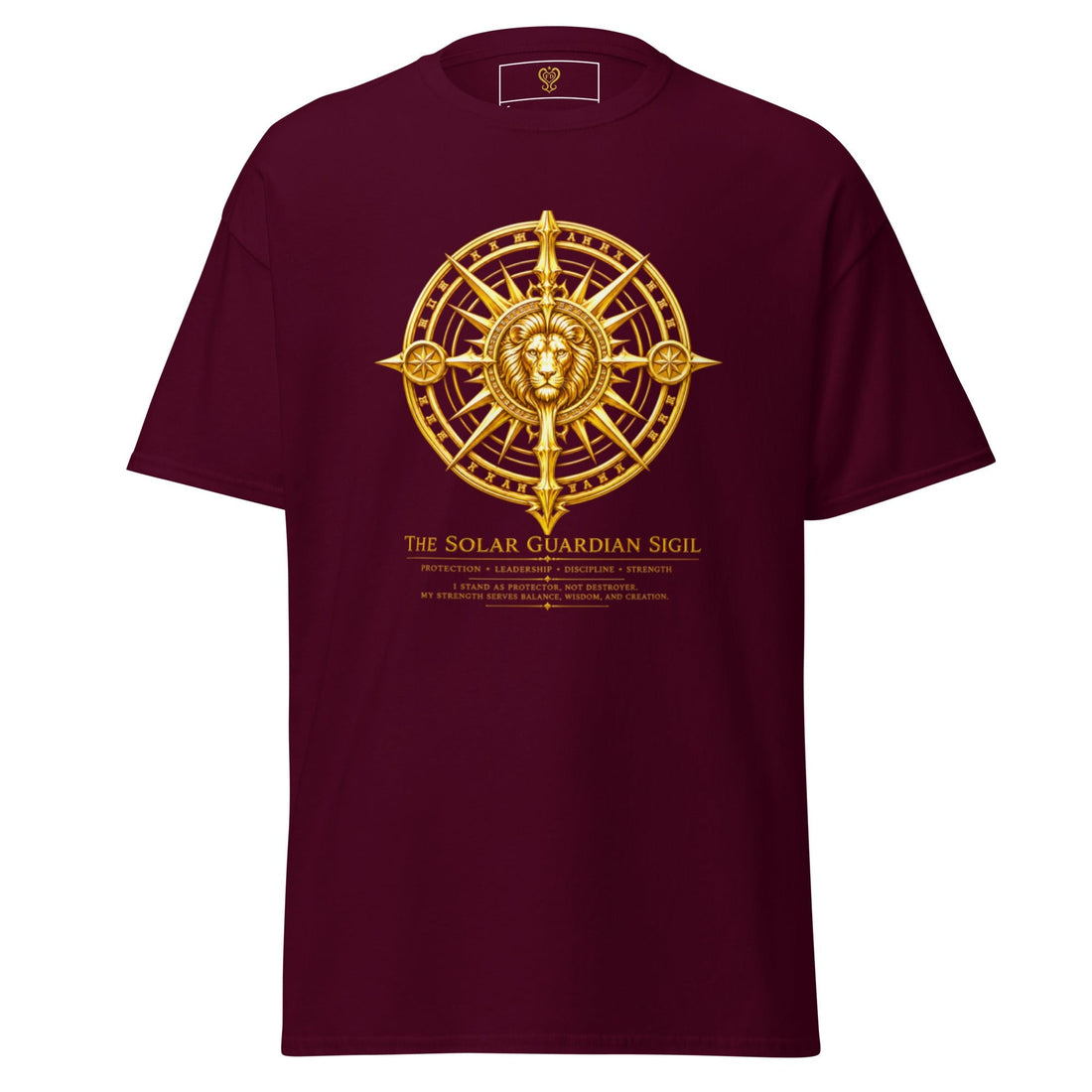 Solar Guardian Unisex Classic Tee — sacred sigil art and Nubian feminine power by Forealsister Designs