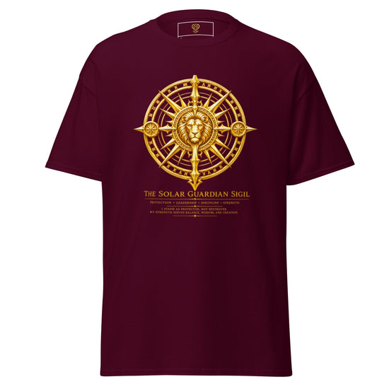 Solar Guardian Unisex Classic Tee — sacred sigil art and Nubian feminine power by Forealsister Designs