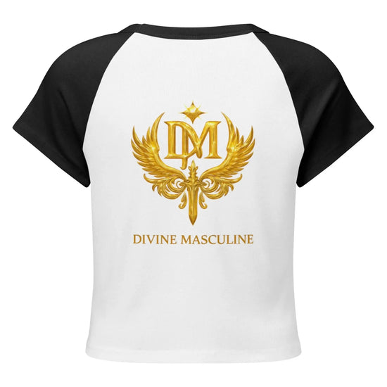 Divine Masculine Women’s micro rib raglan baby tee