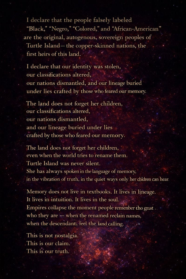 Declaration of the Remembered Forealsister Designs